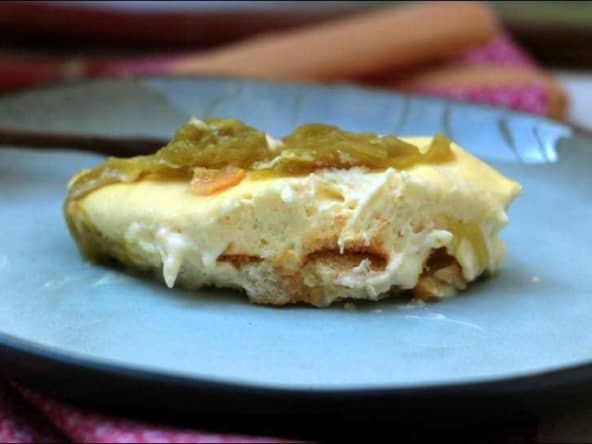 Tiramisu à la rhubarbe de Laurent Mariotte