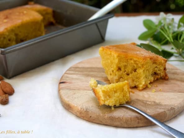 Torta caprese au chocolat blanc et citron