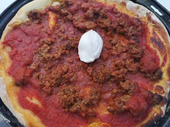 Pizza « turque » à la viande d'agneau