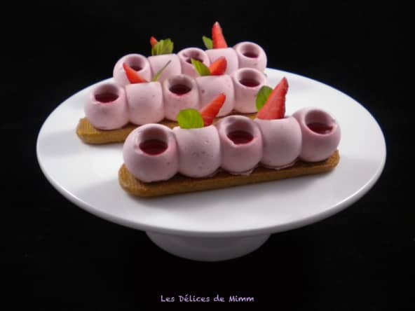 Petits bavarois aux fraises