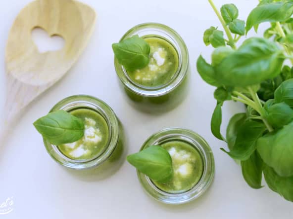 Vélouté de courgettes et basilic