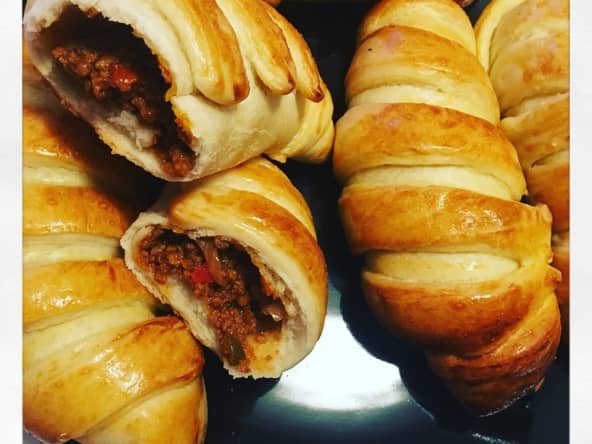 Petites pains farcis à la viande hachée