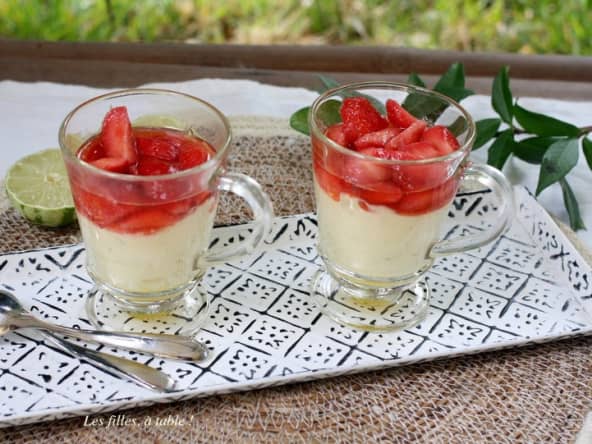 Mousse de brocciu et fraises