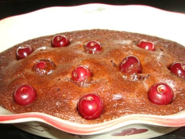 Clafownie aux cerises ou brownie-clafoutis aux cerises