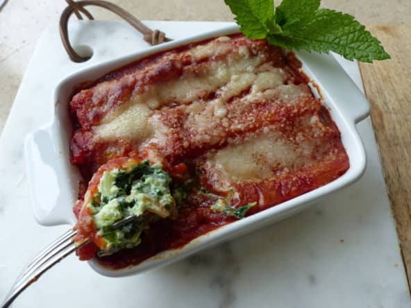 Cannelloni au brocciu et aux épinards comme en Corse