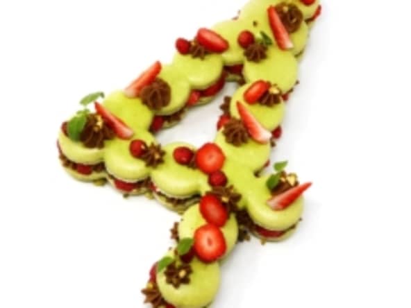Number Cake réalisé sur une base de macarons