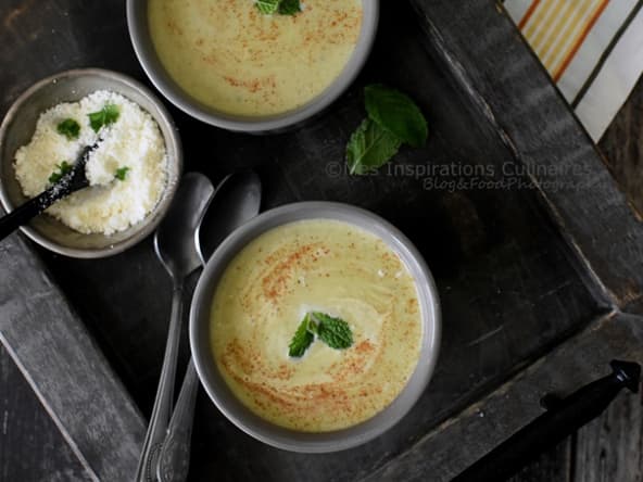 Gaspacho courgette menthe