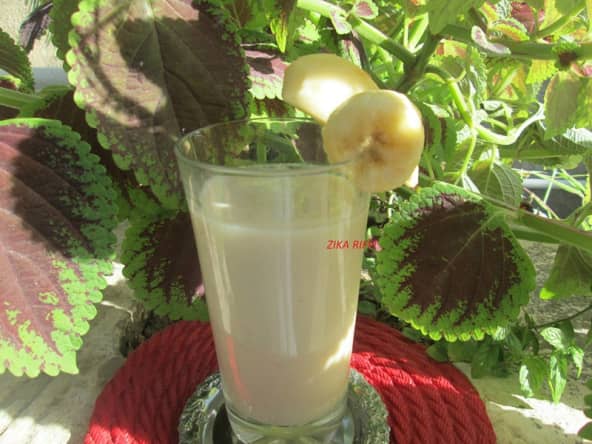 Smoothie bananes poires à la crème