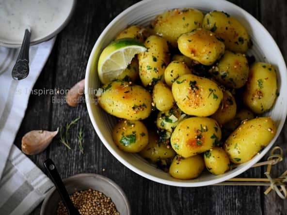 Pommes de terre sautées au persil et moutarde en accompagnement