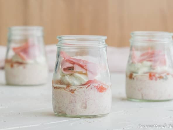 Verrine jambon tomate