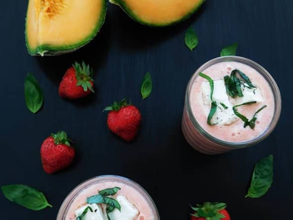 Gaspacho melon fraise : 100% fraîcheur !