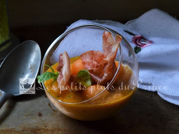 Gaspacho melon tomates façon basque