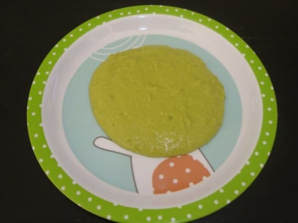 Purée de petits pois et de pomme de terre