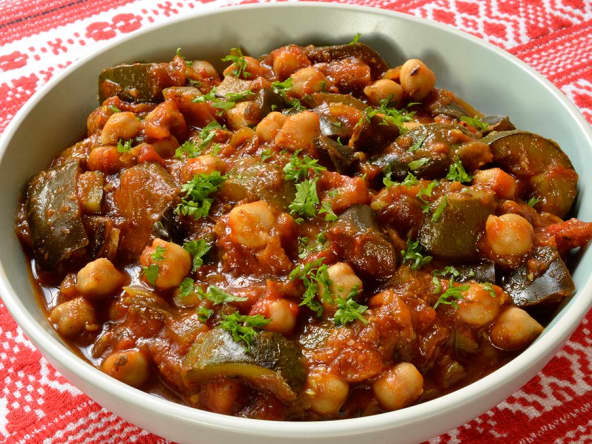 Poêlée de légumes d'été aux pois chiches