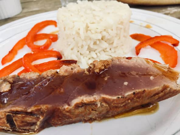 Pavé de thon mariné au paprika (cuisson au barbecue)