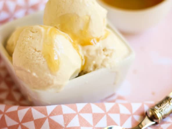 Glace ricotta miel sans sorbetière