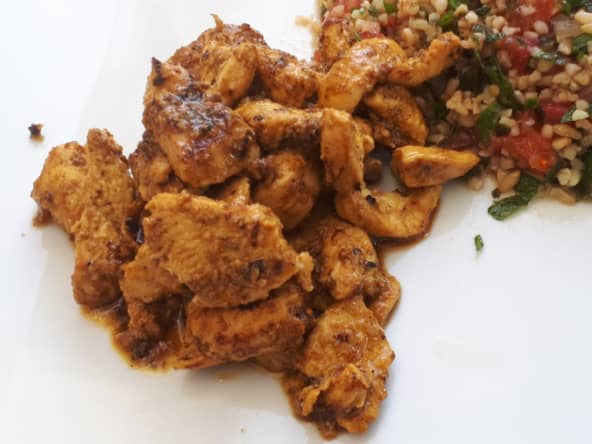 Filet de poulet à la plancha, marinés façon kebab