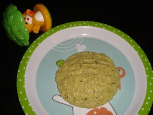 Purée mousseuse de pois gourmand dès 9 mois