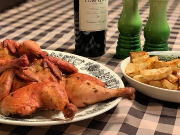 Poulet en crapaudine aux fines herbes