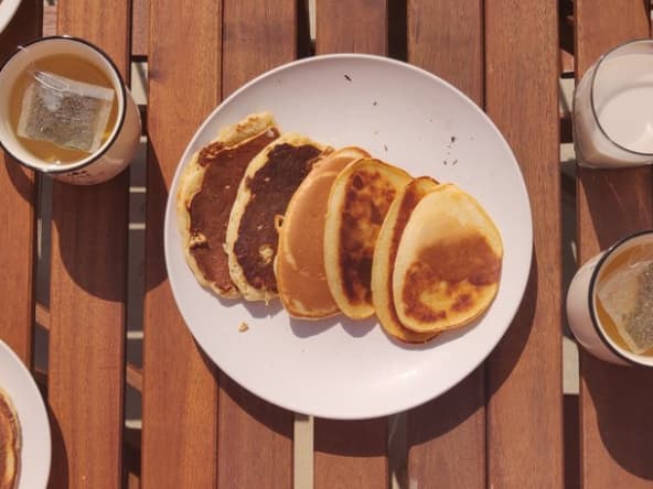Pancakes à la farine de châtaigne pour le petit déj'
