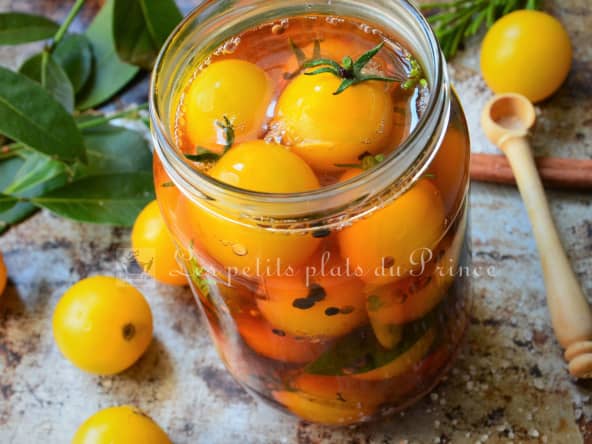 Pickles de tomates jaunes