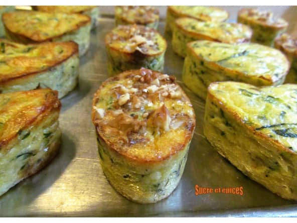 Mini flans de courgette au camembert