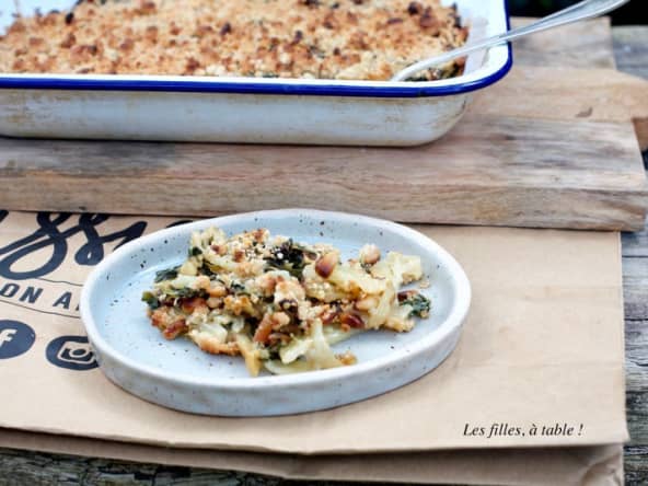 Crumble de blettes au gorgonzola