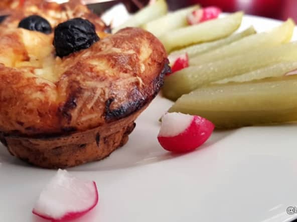 Mini quiches sans pâte aux champignons, poireau, lardons...