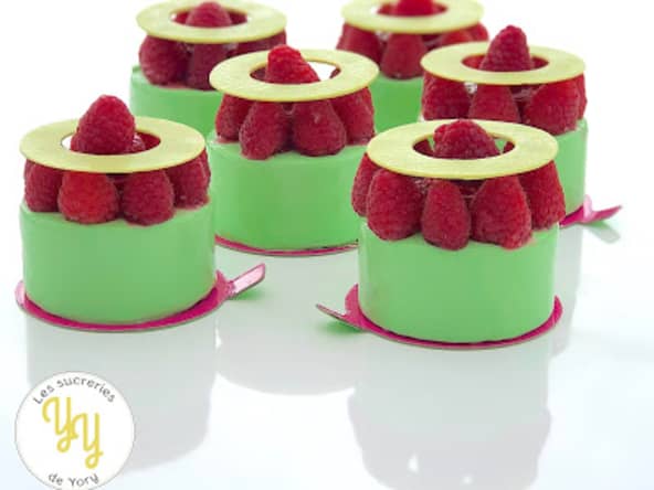 Petits gâteaux Pistache Framboises