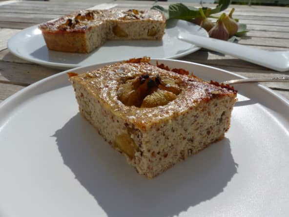 Moelleux aux figues, ricotta, amande et noisette 