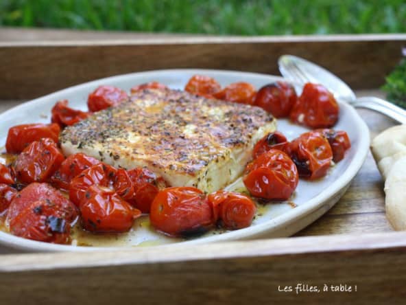 Feta grillée et tomates cerises
