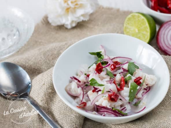 Ceviche ou tartare de poisson du Pérou