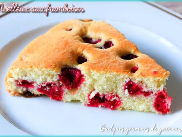 Gâteau moelleux aux framboises