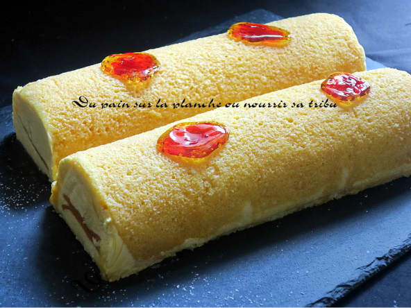 Entremets passion et insert abricot