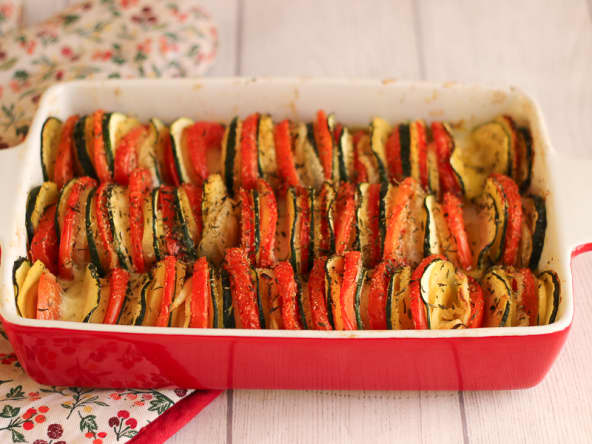 Tian de légumes à la mozzarella