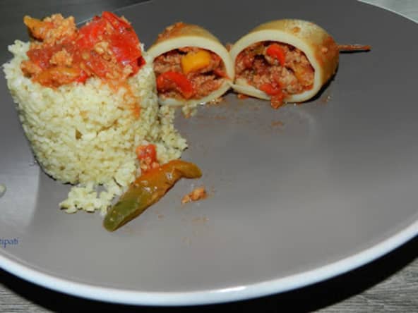 Encornets farcis à la viande hachée