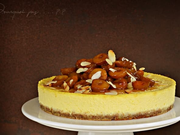 Cheesecake Philadelphia à la fleur d'oranger, mirabelles