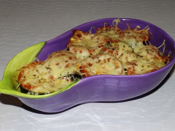 Gratin d'aubergine et de courgette et à la grecque