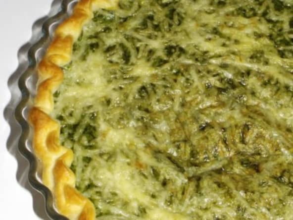 Recette d'une tarte salée aux épinards et au Roquefort Société Crème