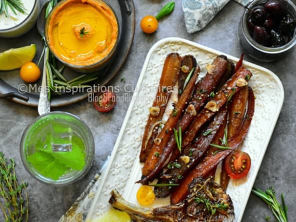 Carottes glacées au miel et beurre a la poêle