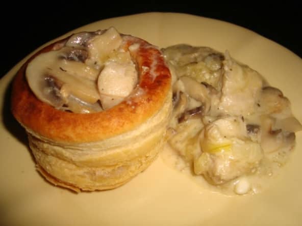 Bouchées à la reine au poulet et aux champignons