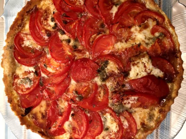 Tarte à la tomate et au gorgonzola mascarpone