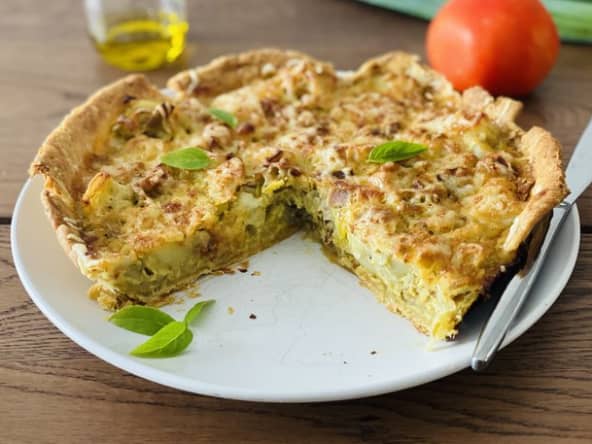 Quiche poireaux - pommes de terre et épices
