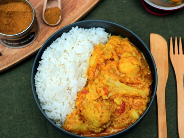 Chou-fleur crémeux au garam massala