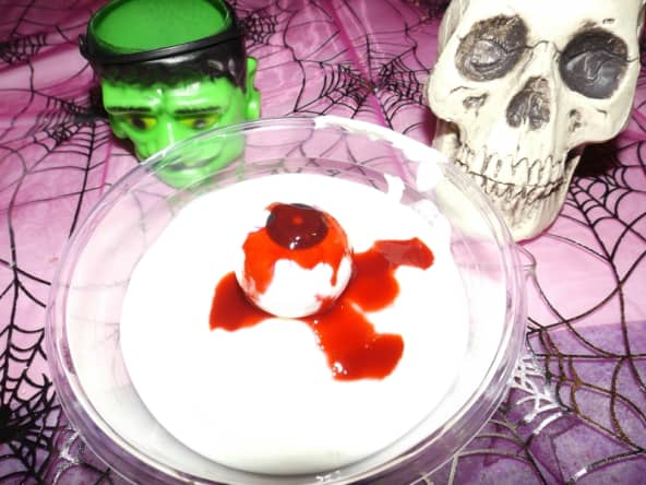 Fromage blanc effrayant à l’œil d'Halloween 