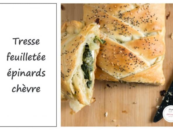 Tresse feuilletée aux épinards et au chèvre