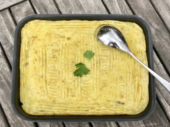 Pommes de terre et lentilles comme un Parmentier