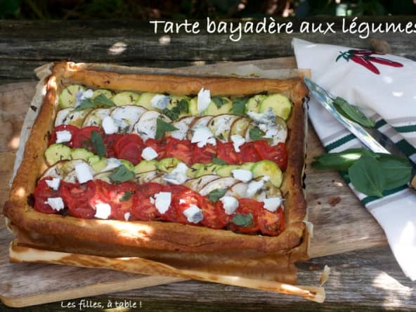 Tarte bayadère aux légumes d’été, comme un tian