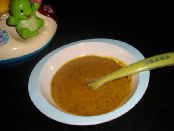 Velouté de potiron aux lentilles vertes dès 15 mois