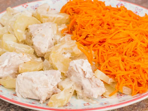 Thon au concombre et lait de coco 